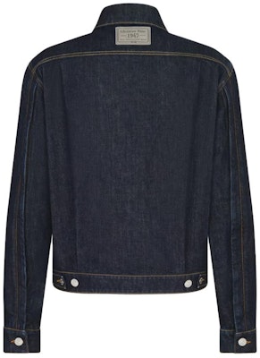 DIOR SS24 Navy Blue Denim Jacket with Zipper Detail and Buttons. 413D484A356X-C540 Lookbook DIOR SS24 Navy Blue Denim Jacket with Zipper Detail and Buttons. 413D484A356X-C540