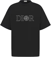 DIOR SS24 Oversized Black T-Shirt with Logo Print. 493J638B0554-C980 DIOR SS24 Oversized Black T-Shirt with Logo Print. 493J638B0554-C980