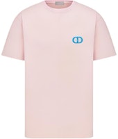 DIOR SS24 Pink Oversized Crewneck T-Shirt with Letter Embroidery. 943J605F0554-C485 DIOR SS24 Pink Oversized Crewneck T-Shirt with Letter Embroidery. 943J605F0554-C485
