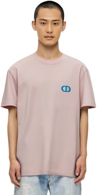 DIOR SS24 Pink Oversized Crewneck T-Shirt with Letter Embroidery. 943J605F0554-C485 Purchase DIOR SS24 Pink Oversized Crewneck T-Shirt with Letter Embroidery. 943J605F0554-C485