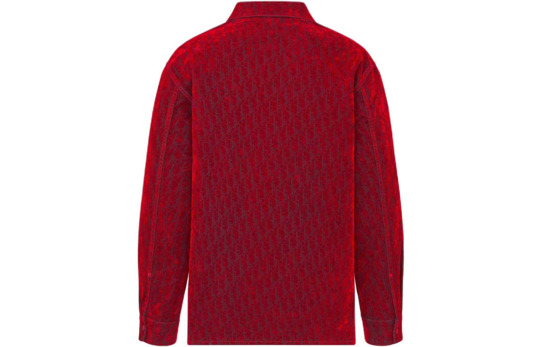 Lookbook DIOR SS24 Baju Merah Lengan Panjang dengan Rekaan Patch Kartun 283D492D314X-C386