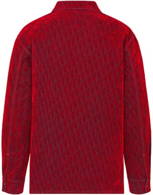 DIOR SS24 Baju Merah Lengan Panjang dengan Rekaan Patch Kartun 283D492D314X-C386 Lookbook DIOR SS24 Baju Merah Lengan Panjang dengan Rekaan Patch Kartun 283D492D314X-C386