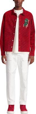 DIOR SS24 Baju Merah Lengan Panjang dengan Rekaan Patch Kartun 283D492D314X-C386 Shop DIOR SS24 Baju Merah Lengan Panjang dengan Rekaan Patch Kartun 283D492D314X-C386