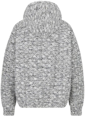 DIOR SS24 Short Tweed Hoodie Zip-Up Jacket Gray. 483C402A6179-C889 Lookbook DIOR SS24 Short Tweed Hoodie Zip-Up Jacket Gray. 483C402A6179-C889