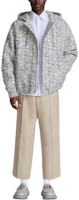 Shop DIOR SS24 灰色短版拉鍊連帽針織外套。 483C402A6179-C889