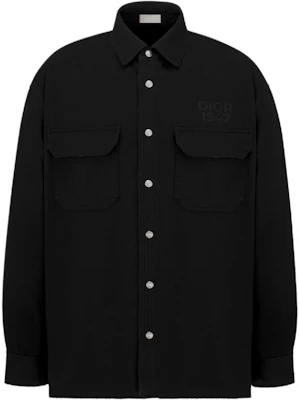 DIOR SS24 素色刺繡標誌長袖襯衫 413D587AY540-C181 5