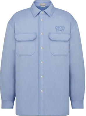 DIOR SS24 素色刺繡標誌長袖襯衫 413D587AY540-C181 Order DIOR SS24 素色刺繡標誌長袖襯衫 413D587AY540-C181