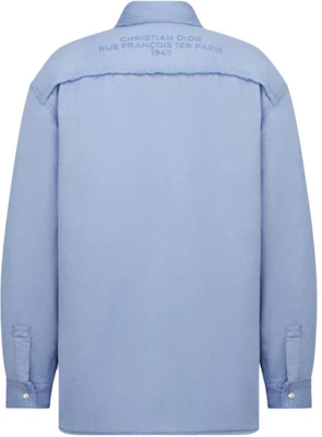 DIOR SS24 素色刺繡標誌長袖襯衫 413D587AY540-C181 Lookbook DIOR SS24 素色刺繡標誌長袖襯衫 413D587AY540-C181