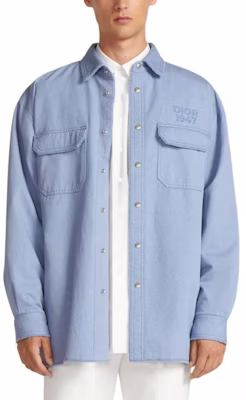 DIOR SS24 素色刺繡標誌長袖襯衫 413D587AY540-C181 Purchase DIOR SS24 素色刺繡標誌長袖襯衫 413D587AY540-C181