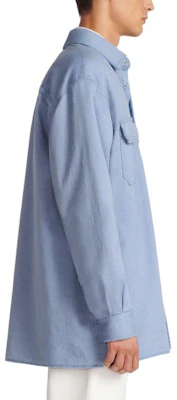 DIOR SS24 素色刺繡標誌長袖襯衫 413D587AY540-C181 Sizing DIOR SS24 素色刺繡標誌長袖襯衫 413D587AY540-C181