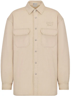 DIOR SS24 素色刺繡標誌長袖襯衫 413D587AY540-C181 Cheap DIOR SS24 素色刺繡標誌長袖襯衫 413D587AY540-C181