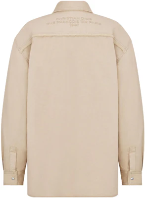 DIOR SS24 素色刺繡標誌長袖襯衫 413D587AY540-C181 1