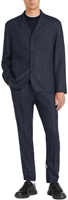 DIOR SS24 Solid Single-Breasted Casual Long-Sleeve Blazer Blue 313C203A6053-C580 Shop DIOR SS24 Solid Single-Breasted Casual Long-Sleeve Blazer Blue 313C203A6053-C580