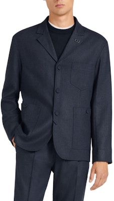 DIOR SS24 Solid Single-Breasted Casual Long-Sleeve Blazer Blue 313C203A6053-C580 Details for DIOR SS24 Solid Single-Breasted Casual Long-Sleeve Blazer Blue 313C203A6053-C580