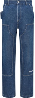 DIOR SS24 蓝色直筒牛仔裤 带徽标刺绣和纽扣口袋. 443D182A389-XC580 Buy DIOR SS24 蓝色直筒牛仔裤 带徽标刺绣和纽扣口袋. 443D182A389-XC580