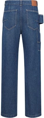 DIOR SS24 蓝色直筒牛仔裤 带徽标刺绣和纽扣口袋. 443D182A389-XC580 Lookbook DIOR SS24 蓝色直筒牛仔裤 带徽标刺绣和纽扣口袋. 443D182A389-XC580