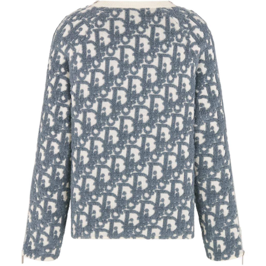 Lookbook DIOR SS24  White Crewneck Sweater with Logo Print. 493M635AT847-C085