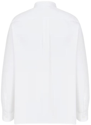 DIOR SS24 Camisa Blanca Manga Larga con Bordado de Logo y Cuello en Punta 243C551E1581-C086 Lookbook DIOR SS24 Camisa Blanca Manga Larga con Bordado de Logo y Cuello en Punta 243C551E1581-C086