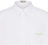 Shop DIOR SS24 Camisa Blanca Manga Larga con Bordado de Logo y Cuello en Punta 243C551E1581-C086