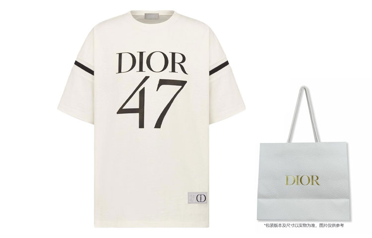 Lookbook DIOR SS24 ホワイト ルーズフィット レタープリント 半袖 Tシャツ. 413J640A0849-C089