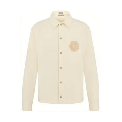 DIOR SS24 Beige Logo Print Long-Sleeve Jacket for Men 483D484A381X-C181