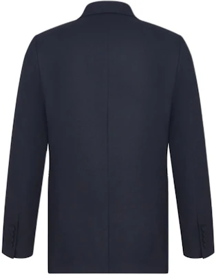 DIOR SS24 Blazer Biru Pria Distressed Badge Double-Breasted. 113C282A6053-C580 Lookbook DIOR SS24 Blazer Biru Pria Distressed Badge Double-Breasted. 113C282A6053-C580