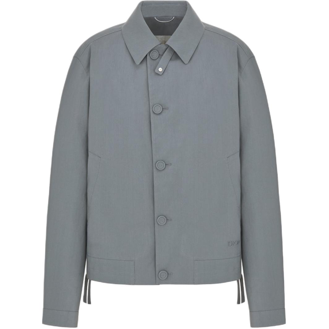 DIOR SS24 Gray Solid Single-Breasted Short Jacket Long Sleeve 493C404A6215-C885