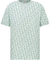 DIOR SS24 Green Logo Print Crewneck Loose Fit T-Shirt 483J646A0906-C186 DIOR SS24 Green Logo Print Crewneck Loose Fit T-Shirt 483J646A0906-C186