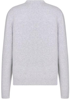 DIOR SS24 Grey Letter Print Crewneck Knit Sweater . 493M649AT864-C889 Lookbook DIOR SS24 Grey Letter Print Crewneck Knit Sweater . 493M649AT864-C889