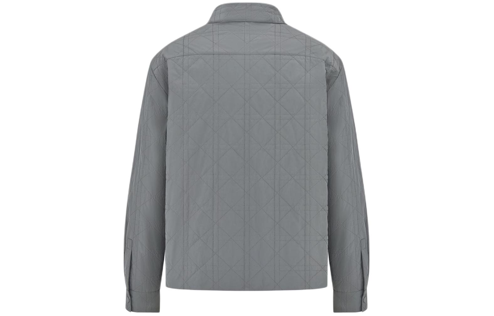 Lookbook Dior SS24 Grey Single-Breasted Logo Long Sleeve Jacket 313C509AA106-C830