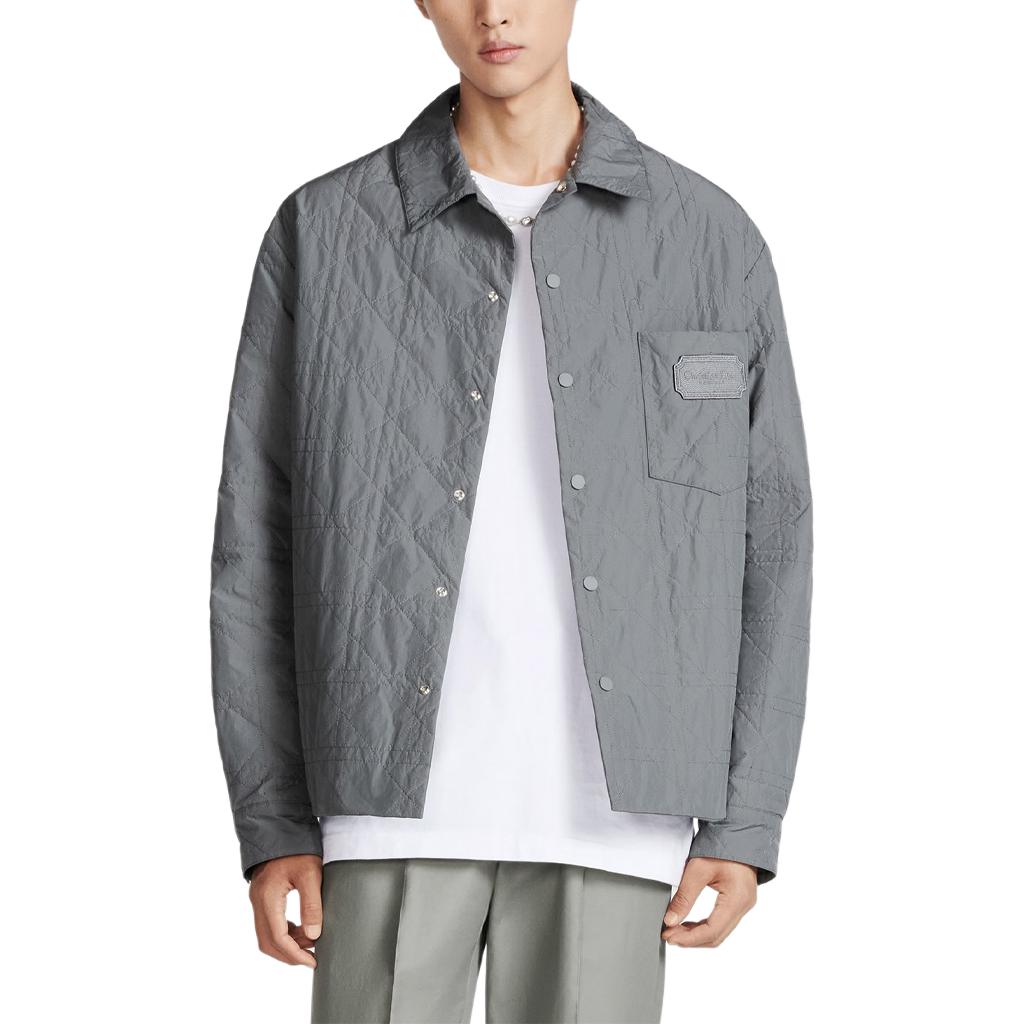 Purchase Dior SS24 Grey Single-Breasted Logo Long Sleeve Jacket 313C509AA106-C830