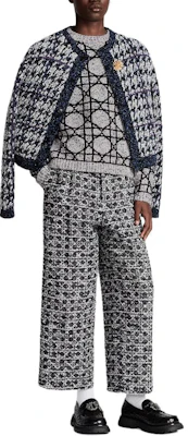 Cárdigan Gris Tejido DIOR SS24 de Hombre con Botones y Estampado Pied de Poule. 483M231AT805-C580 Shop Cárdigan Gris Tejido DIOR SS24 de Hombre con Botones y Estampado Pied de Poule. 483M231AT805-C580