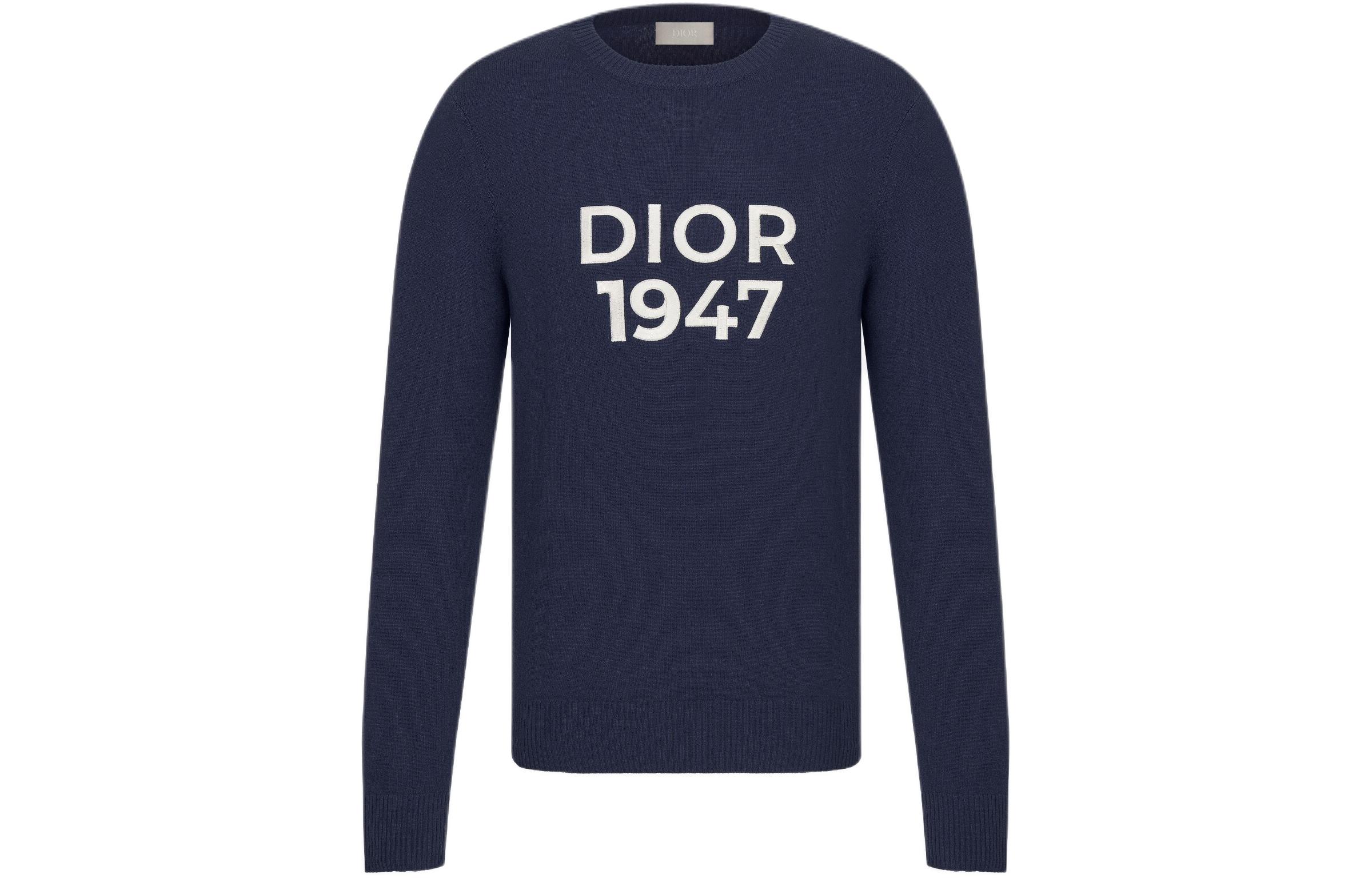 DIOR SS24 Letter Logo Print Crewneck Long Sleeve Knit Sweater . 413M653AT759-C580