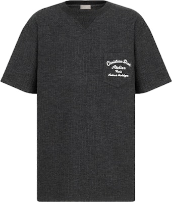 Dior 2024春夏字母印花灰色圆领休闲T恤 213J637A0739-C870 Order Dior 2024春夏字母印花灰色圆领休闲T恤 213J637A0739-C870