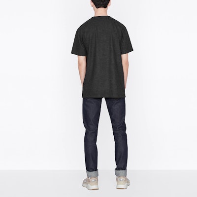 Dior 2024春夏字母印花灰色圆领休闲T恤 213J637A0739-C870 Purchase Dior 2024春夏字母印花灰色圆领休闲T恤 213J637A0739-C870