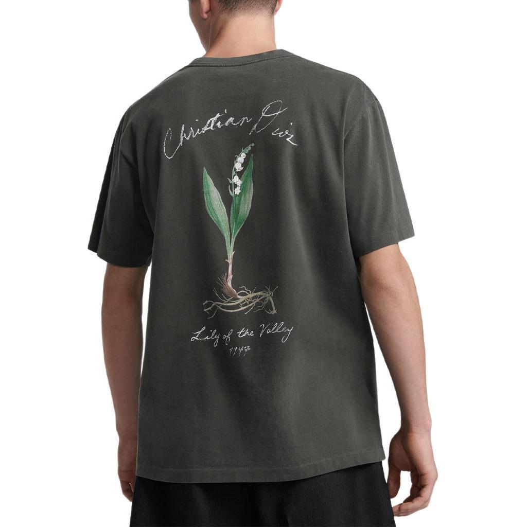 Purchase DIOR SS24 Logo Cetak Baju Kelabu Oversize Crewneck Kasual Lelaki. 493J696B0817-C889