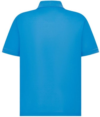 DIOR SS24 Monogram Print Button Straight-Cut Polo Shirt Men Blue 483J834A0931-C580 Lookbook DIOR SS24 Monogram Print Button Straight-Cut Polo Shirt Men Blue 483J834A0931-C580