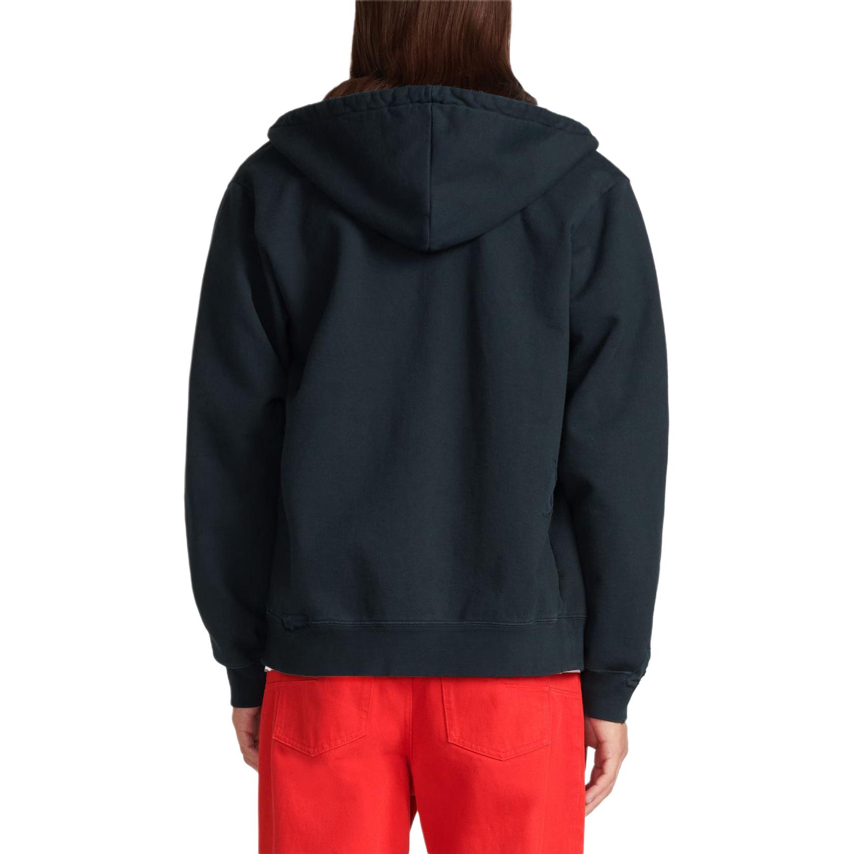 Sizing DIOR SS24 Hoodie Navy Blue Logo Kartun Zip-Up. 413J647A0807-C580