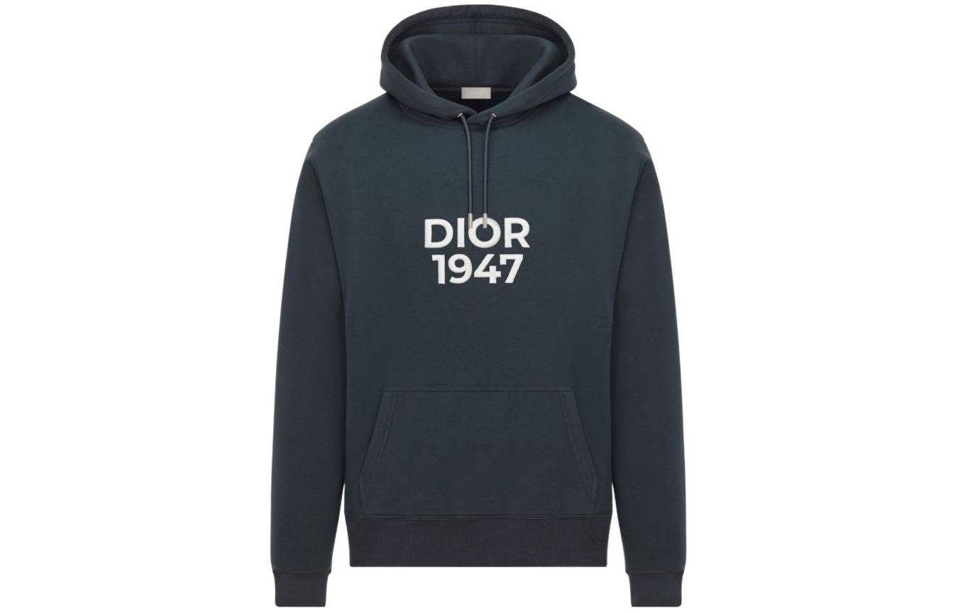 Order DIOR SS24 Hoodie Biru Navy Logo Print Lengan Panjang Sweater Kasual. 413J691B0531-C580