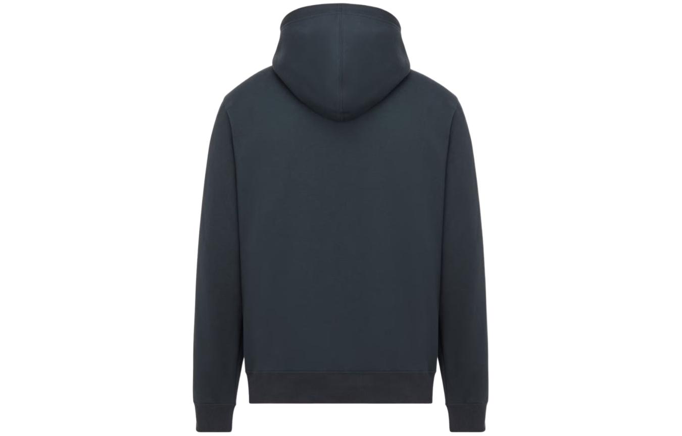 Lookbook DIOR SS24 Hoodie Biru Navy Logo Print Lengan Panjang Sweater Kasual. 413J691B0531-C580