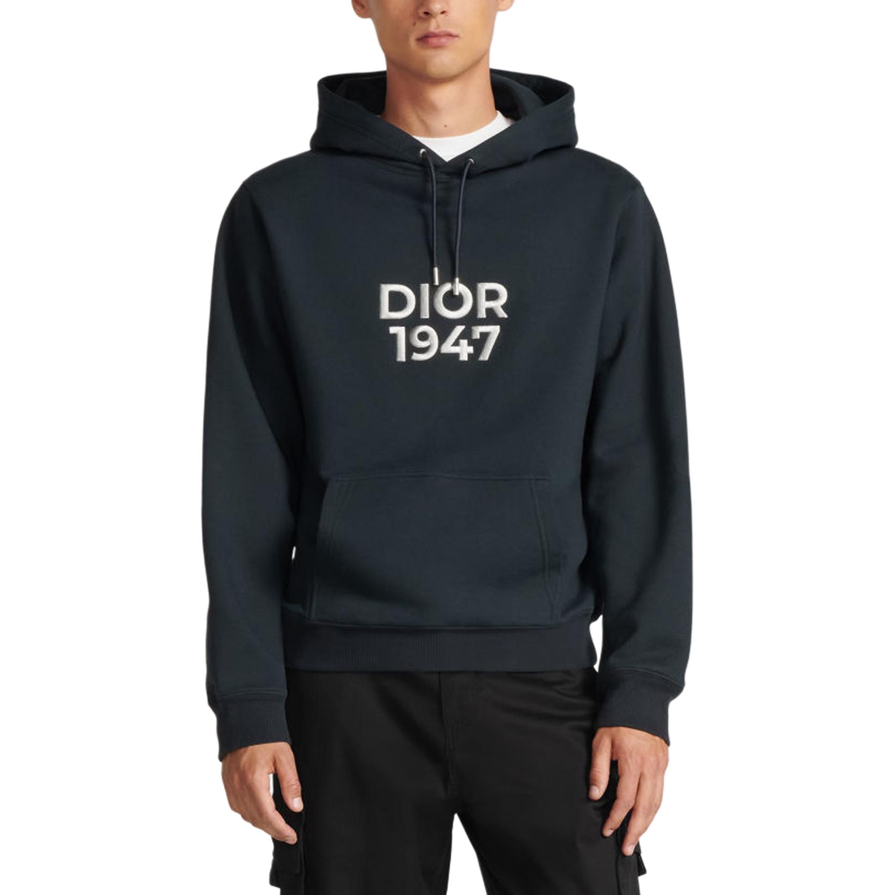 Purchase DIOR SS24 Hoodie Biru Navy Logo Print Lengan Panjang Sweater Kasual. 413J691B0531-C580