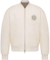 DIOR SS24 Off-White Zip-Up Jacket with Logo Print 143C432G6107-C181 DIOR SS24 Off-White Zip-Up Jacket with Logo Print 143C432G6107-C181