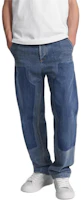 Purchase DIOR SS24拼布鬆身中腰丹寧工裝褲藍色男款。 493D183AY552-C588
