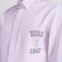 Details for DIOR 2024春夏粉色刺繡徽標男士長袖襯衫。 483C574A5982-C079