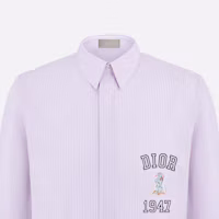 Cheap DIOR 2024春夏粉色刺繡徽標男士長袖襯衫。 483C574A5982-C079