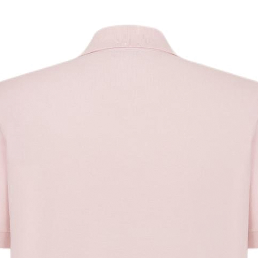 Sizing DIOR SS24 Baju Polo Lengan Pendek Lelaki Logo Sulam Pink. 013J800C0373-C485