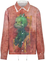 DIOR SS24 Red Cartoon Print Cotton Twill Button-Up Jacket Menswear 413D492A355X-C970 DIOR SS24 Red Cartoon Print Cotton Twill Button-Up Jacket Menswear 413D492A355X-C970