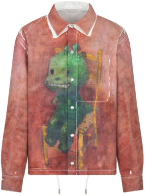 DIOR 男士 SS24 红色卡通印花棉斜纹钮扣夹克 413D492A355X-C970 Buy DIOR 男士 SS24 红色卡通印花棉斜纹钮扣夹克 413D492A355X-C970