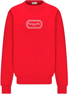 DIOR SS24 紅色刺繡Logo長袖寬鬆版型圓領運動衫 413J694A0531-C380 Buy DIOR SS24 紅色刺繡Logo長袖寬鬆版型圓領運動衫 413J694A0531-C380