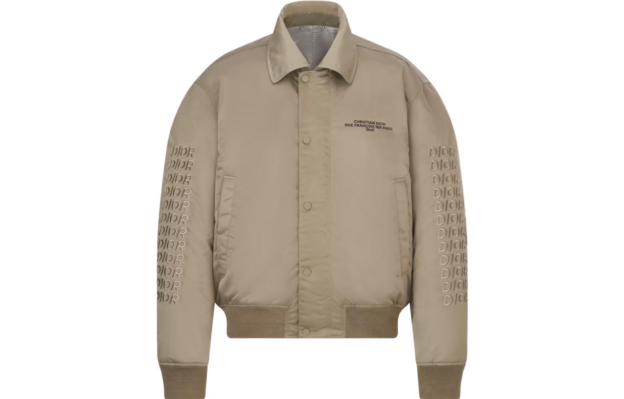 DIOR SS24 Single-Breasted Casual Jacket with Embroidered Logo 413C407A6007-C189